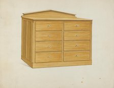 Shaker Chest of Drawers, c. 1936. Creator: Ray Holden.
