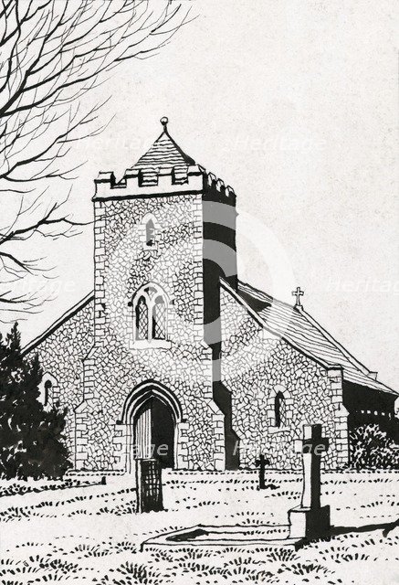 Our Lady of Sorrows Church, Effingham, Surrey, 1944. Artist: Peter Frederick Anson.