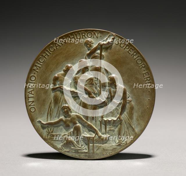 Medal: Ontario Sends Greetings to the Sea (reverse), 1800s-1900s. Creator: Lorado Taft (American, 1860-1936).