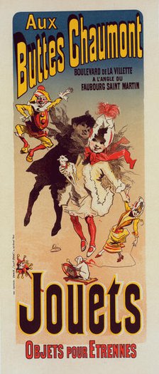Affiche pour le Magasin "Aux Buttes Chaumont"., c1898. Creator: Jules Cheret.