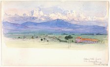 Alban Mountains from Via Tuscolana, Rome, 1900. Creator: George Elbert Burr.