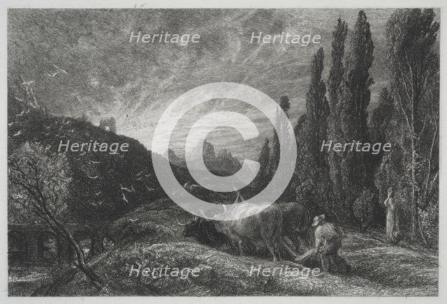 The Early Plowman, before 1861. Creator: Samuel Palmer (British, 1805-1881).