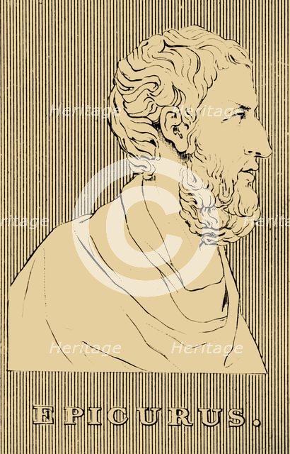 'Epicurus', (341-270 BC), 1830. Creator: Unknown.
