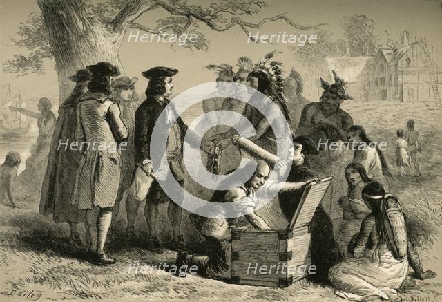 'Penn's Treaty with the Indians', (1877). Creator: Albert Bobbett.