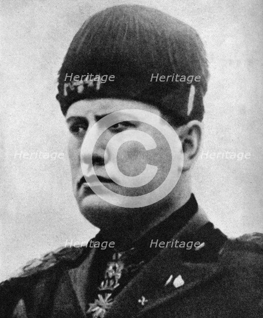 Benito Mussolini (1883-1945), Italian fascist dictator, 1922 (1936). Artist: Unknown