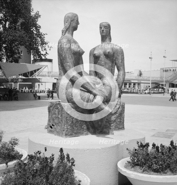 'London Pride', sculpure by Frank Dobson, Festival of Britain, South Bank, Lambeth, London, 1951. Artist: MW Parry.