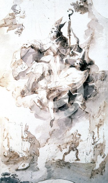 'Crowning Glory of Saint Stanislas', c1744-1796. Artist: Franz Anton Maulbertsch