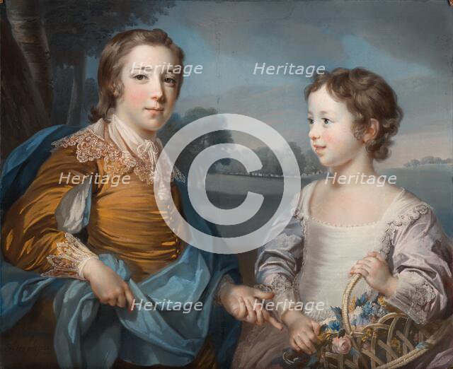 Portrait of Joseph (1741-1786) and his Brother John Gulston (1750-1764), 1754. Creator: Francis Cotes.