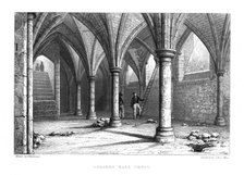 Gerard's Hall Crypt, Basing Lane, London, before its demolition in 1852 (1886).  Creator: John Henry Le Keux.