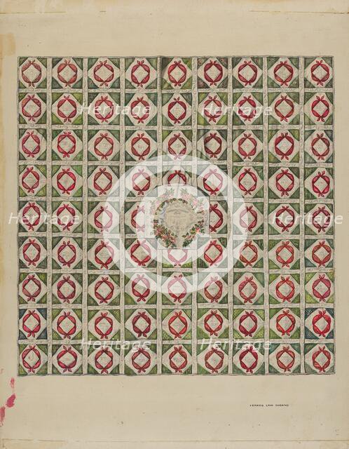 Quilt (Bed Covering), c. 1936. Creator: Francis Law Durand.