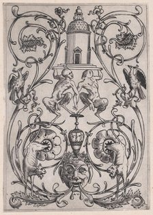 Ornamental Panel, ca. 1514-36. Creator: Agostino Veneziano.