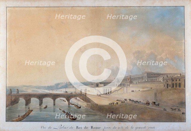 View of the Palace of the King of Rome as Seen from garden side, 1813.