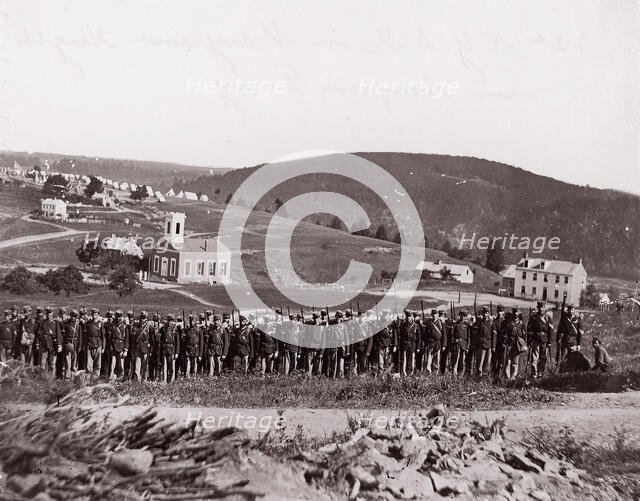 Maryland Heights, near Harper's Ferry, New York State Militia, 1861-65. Creator: Unknown.