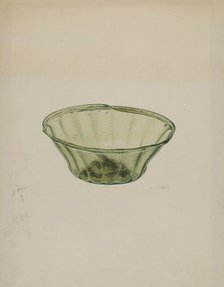 Glass Bowl, c. 1940. Creator: V. L. Vance.