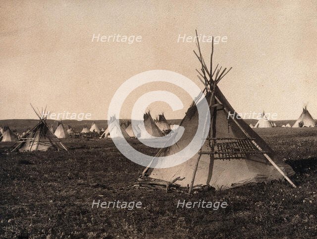 Plains Indian tipi, North America, 1900. Creator: Edward Sheriff Curtis.