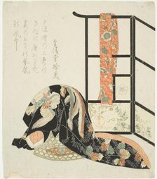 Scenting a kimono with incense, early 19th century. Creator: Yanagawa Shigenobu.