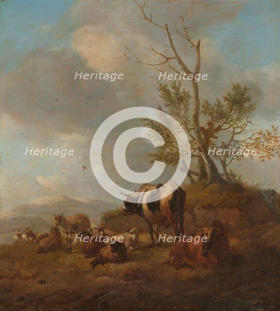 Landscape with Animals, 1650-1694. Creator: Willem Romeyn.