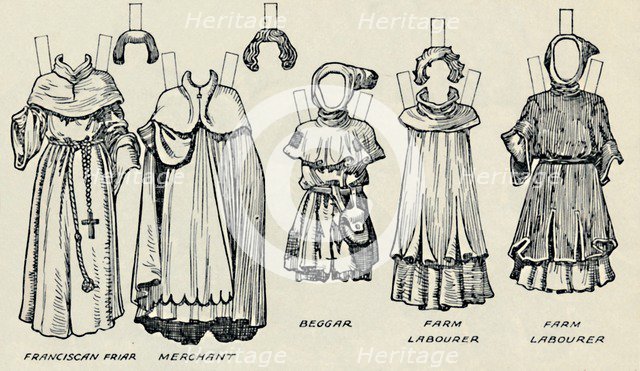 'The Great Gallery of British Costume: Varied Dresses Worn in Norman Times', c1934. Artist: Unknown.