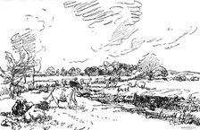 A Sussex Pastoral by Mark Fisher.:...Institute of Painters in Oil Colours, 1883. Creator: Unknown.