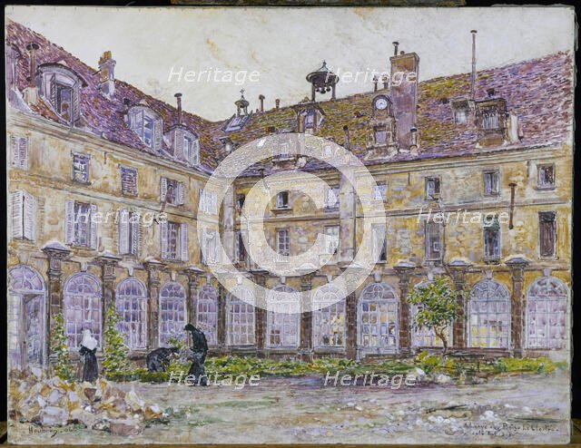 Cloister of the Abbaye-aux-Bois, rue de Sevres, 1906. Creator: Frederic Houbron.
