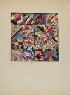 Crazy Quilt, c. 1936. Creator: Evelyn Bailey.