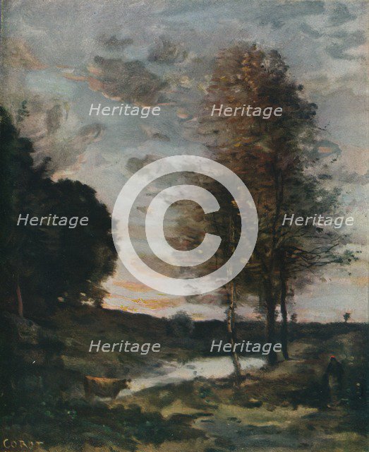 'Soleil Couchant', c1910. Artist: Jean-Baptiste-Camille Corot.