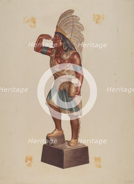 Cigar Store Indian, 1935/1942. Creator: Albert Ryder.