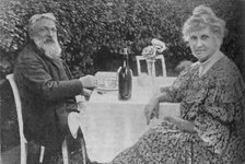 'Auguste Rodin - Rodin and his Wife in their Garden at Meudon', c1925. Artist: Unknown.