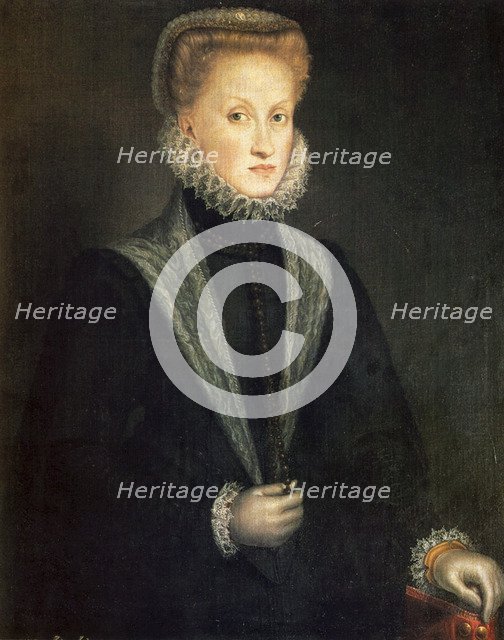 Anna of Austria, Queen consort of Philip II of Spain and Portugal, 1573.  Artist: Sofonisba Anguissola