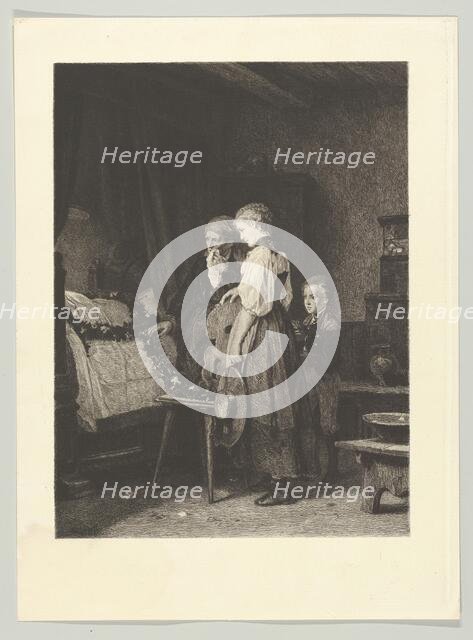 In the House of Mourning, from "American Art Review", vol. 1, no. 8, June 1880., June 1880. Creator: Friedrich Leonhard Meyer.