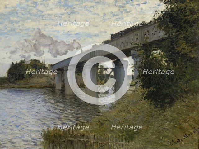 The Railroad bridge in Argenteuil, 1873-1874. Artist: Monet, Claude (1840-1926)