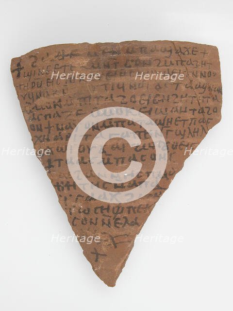 Ostrakon, Coptic, 7th century. Creator: Unknown.
