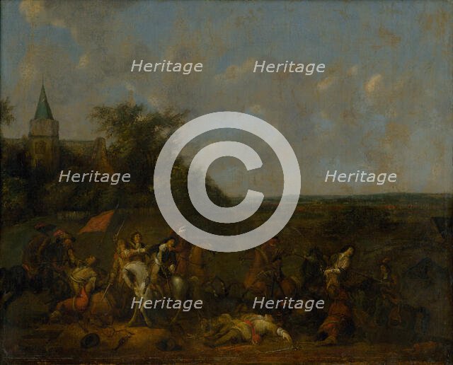 Cavalry battle, 1650-1700. Creator: Unknown.