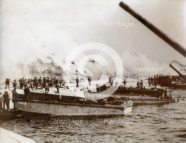 Operation Dragoon landings, southern France, August 15th, 1944. Artist: Unknown