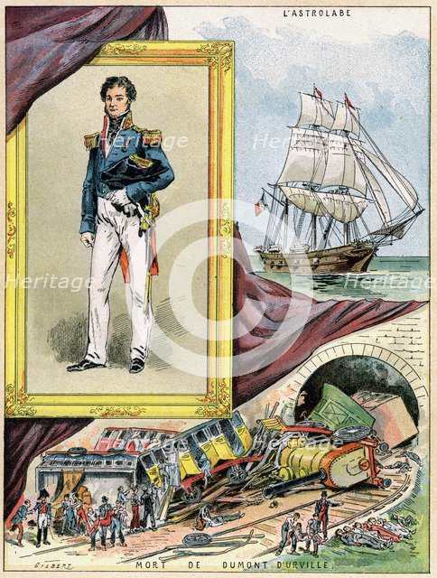 Jules Dumont d'Urville, French explorer and naval officer, 1898. Artist: Gilbert