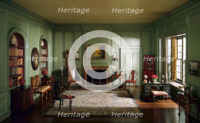 E-6: English Library of the Queen Anne Period, 1702-50, United States, c. 1937. Creator: Narcissa Niblack Thorne.