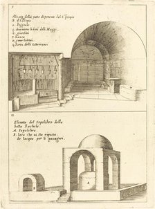 Elevations of the Holy Manger and the Sepulchre of Rachel, 1619. Creator: Jacques Callot.
