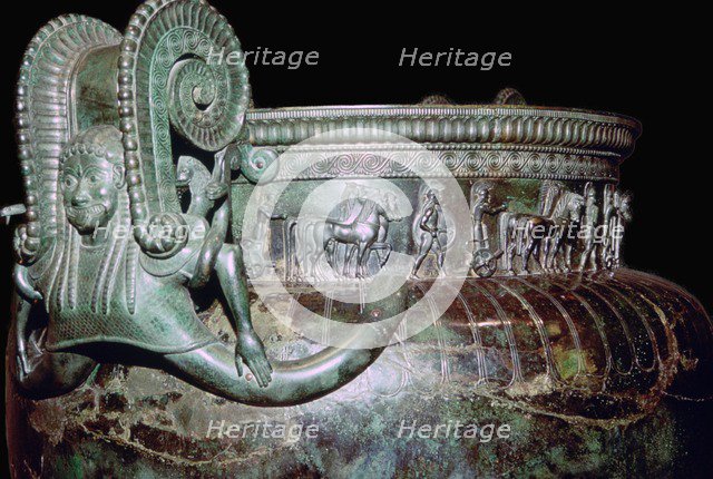 Detail of the Krater of Vix, 6th century BC.