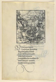 Unfalo Endangering Theuerdanck While Firing a Cannon, from Theuerdanck, 1517. Creator: Hans Schäufelein the Elder.