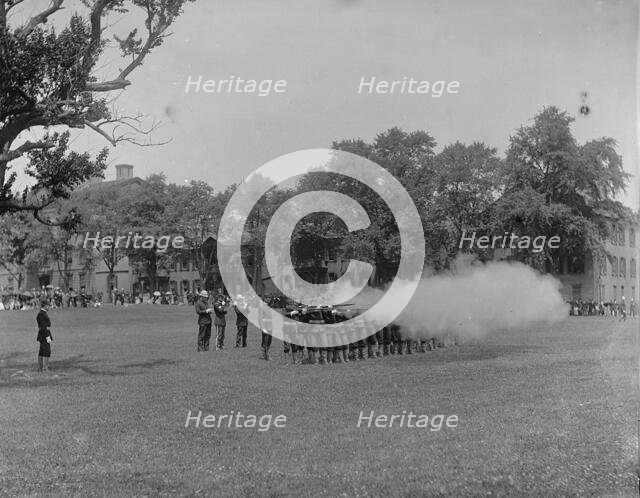 Volley firing, U.S. Naval Academy, between 1890 and 1901. Creator: Unknown.