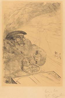 The Motorist (L'automobiliste), 1896. Creator: Henri de Toulouse-Lautrec.