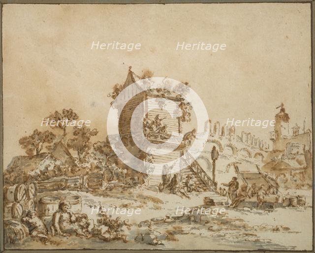 The Moscow Tavern, c. 1773. Creator: Jean Baptiste Le Prince (French, 1734-1781).