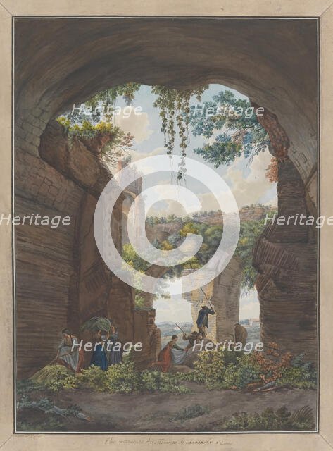 Interior of the Baths at Caracalla, ca. 1780. Creators: Giovanni Volpato, Louis Ducros.