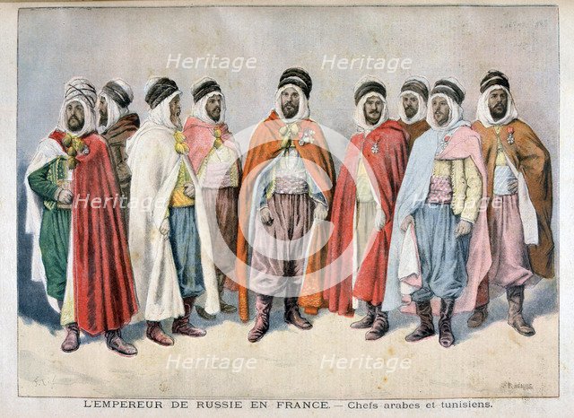 Arab and Tunisian chiefs, 1896. Artist: Frederic Lix