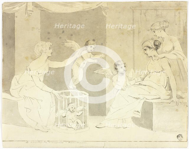 Seller of Loves (after Herculancum frieze), n.d. Creator: John Downman.