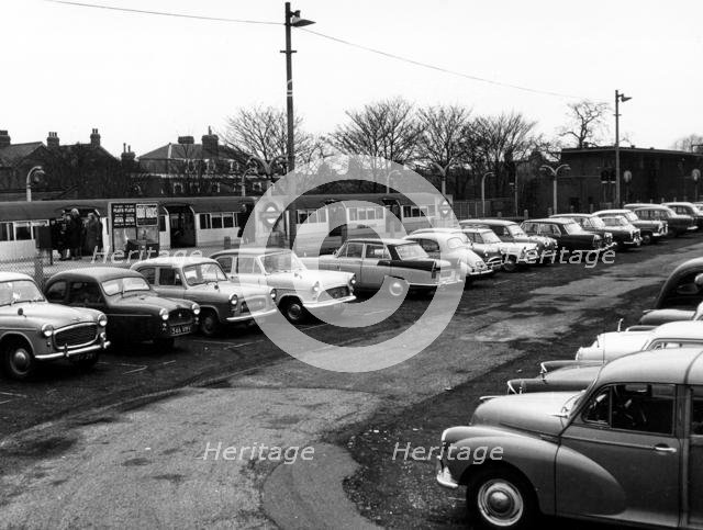Leytonstone station car park, 1960's. Creator: Unknown.
