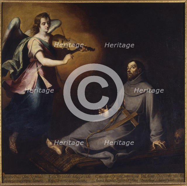 Saint Francis of Assisi in Ecstasy, c. 1646. Creator: Murillo, Bartolomé Estebàn (1617-1682).