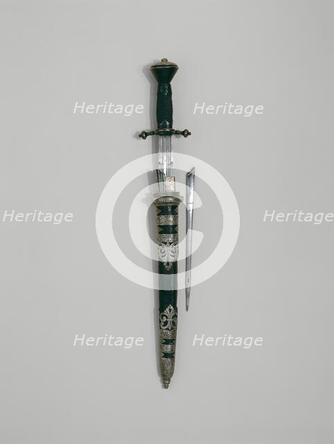 Dagger with Two Awls and Sheath for the Bodyguard of the Elector of Saxony, Dresden, 1580. Creator: Wolf Paller Paller.