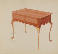 Rectangular Serving Table, 1935/1942. Creator: Unknown.