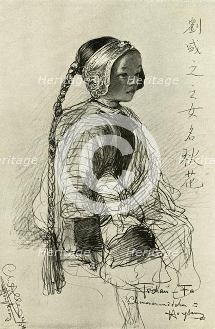 Tschan-Fa - Chinese girl, Hong Kong, 1898.  Creator: Christian Wilhelm Allers.